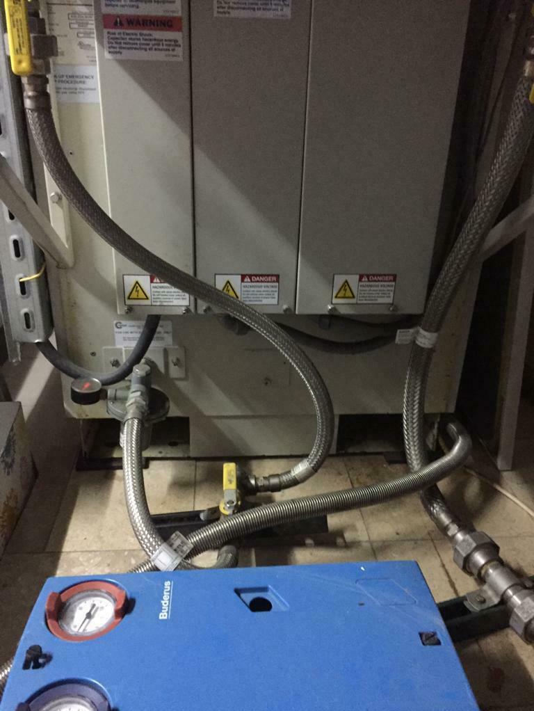 Подключение компрессора Gas Pack к газопроводу ­