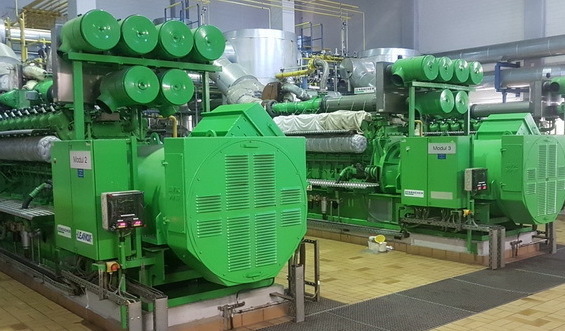 Эти газопоршневые электроагрегаты находятся в рабочем состоянии