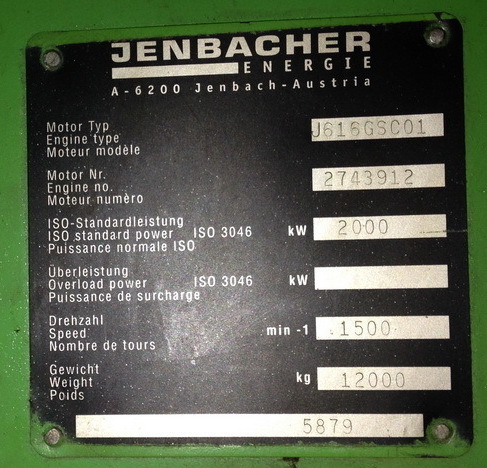 В 1997 г. мощность двигателя была увеличена до 2000 кВт 